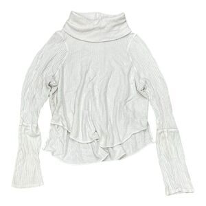 We The Free Ehite Waffle Knit Cowl Neck Sweater S